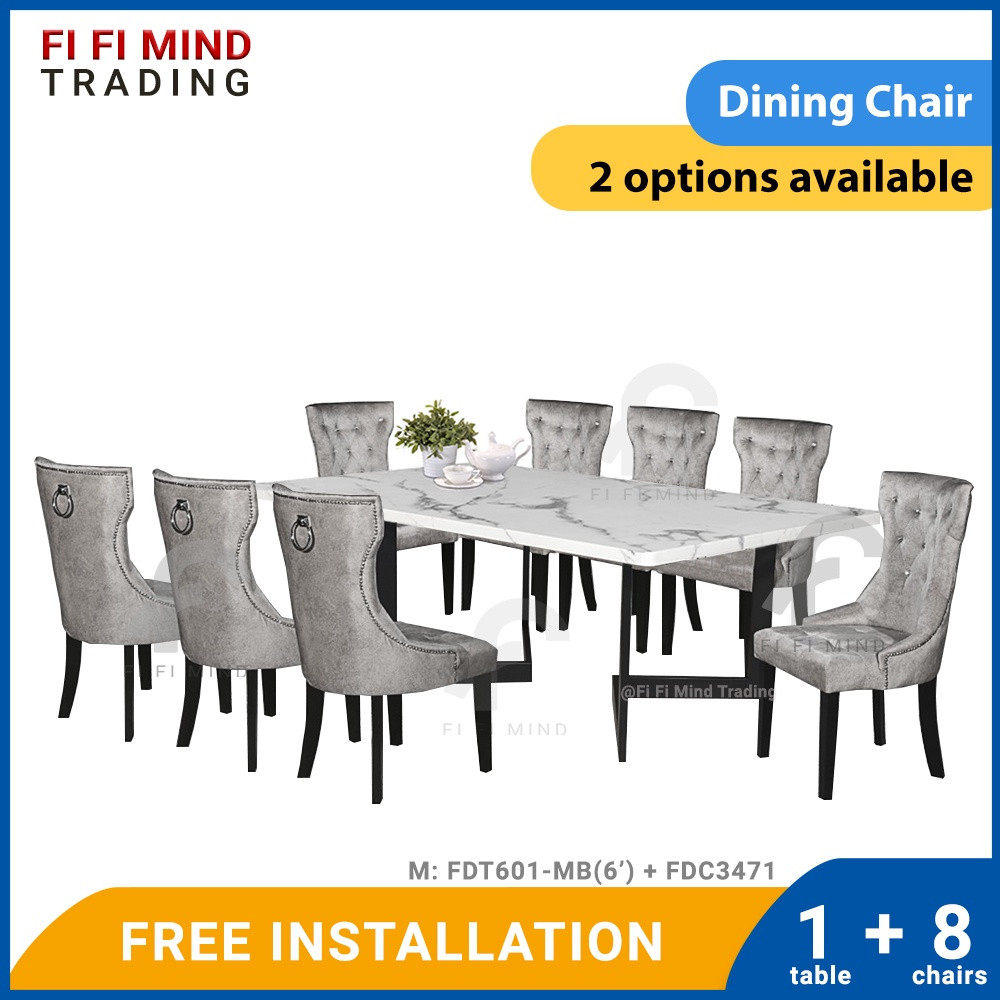 Lorna Marble Dining Set - Image 2