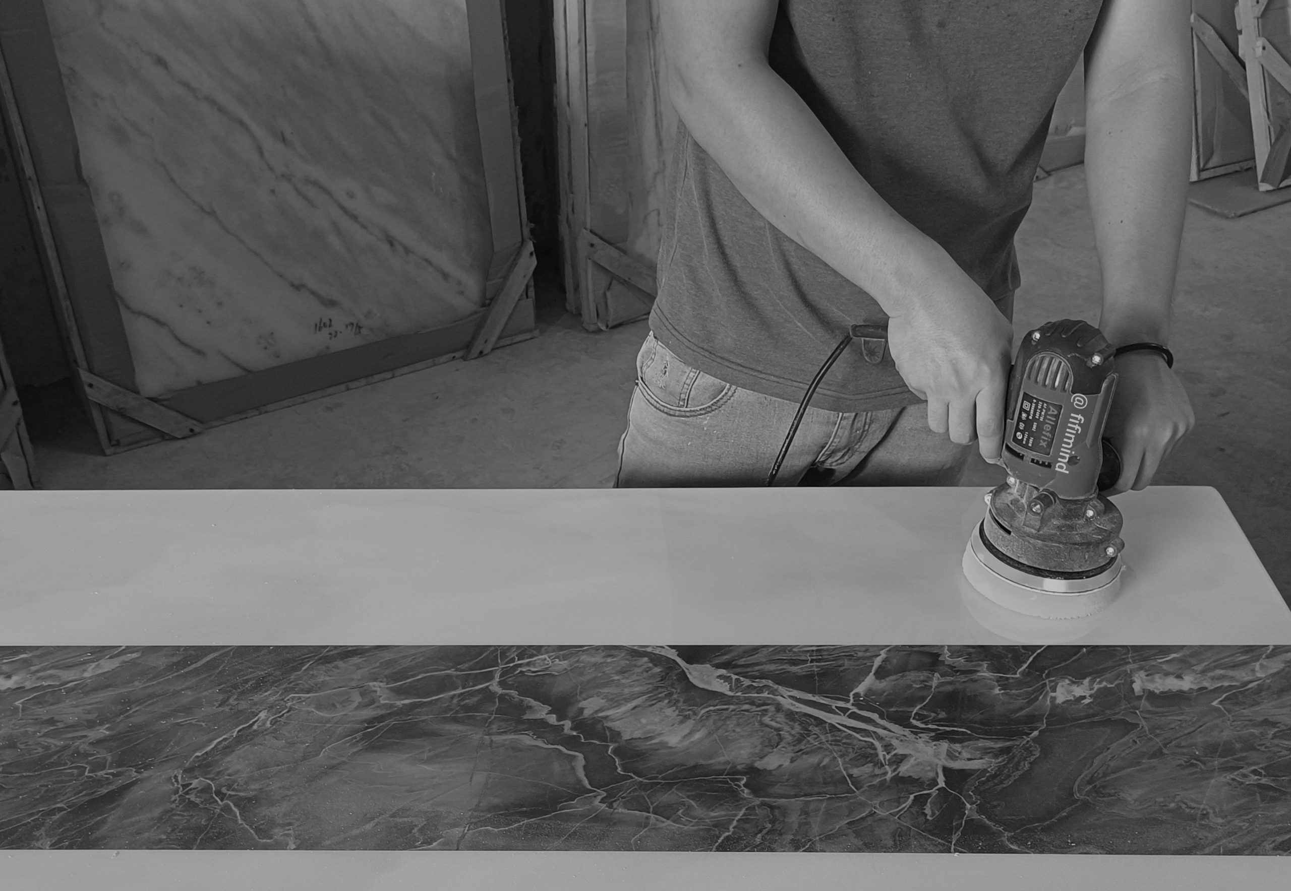 Picture of Marble Polishing Service: Marble Dining Table - Fi Fi Mind Trading