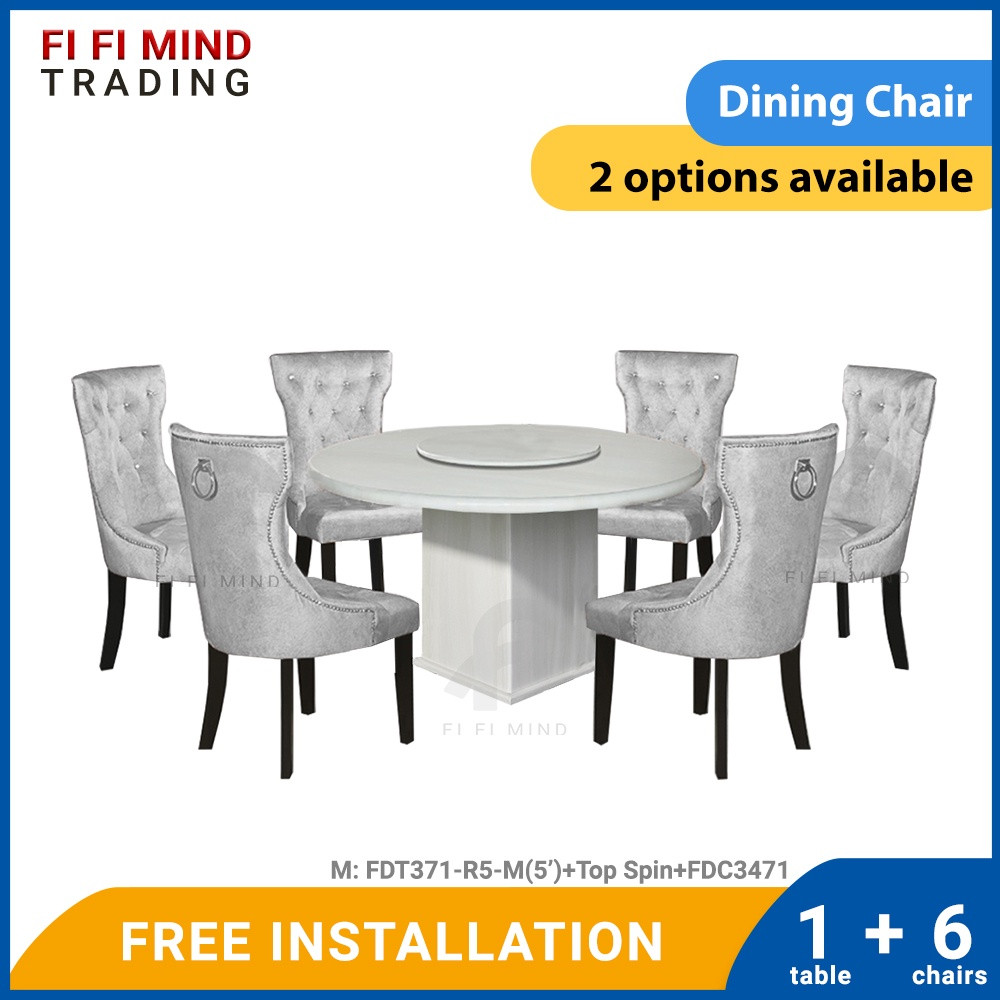 Carolina Round Marble Dining Set - Image 6