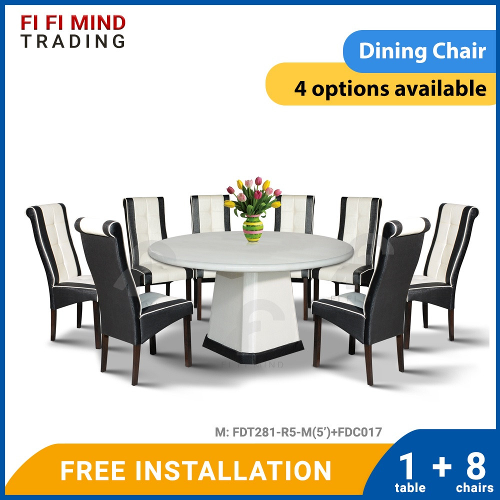 Merrinda Round Marble Dining Set - Image 5