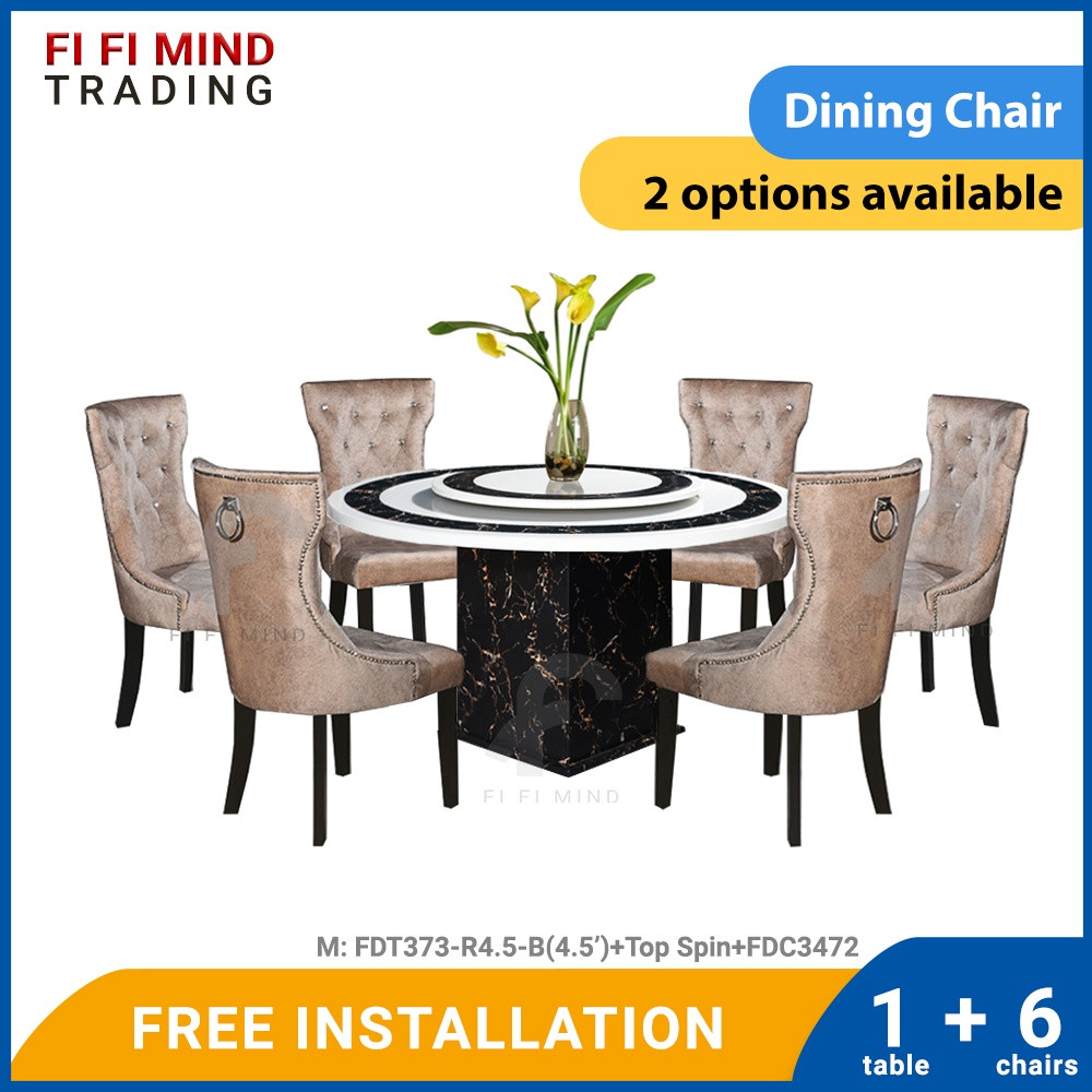 Trisdin Round Marble Dining Set - Image 3