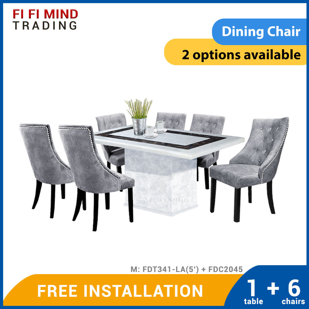 Abilius Marble Dining Table Set
