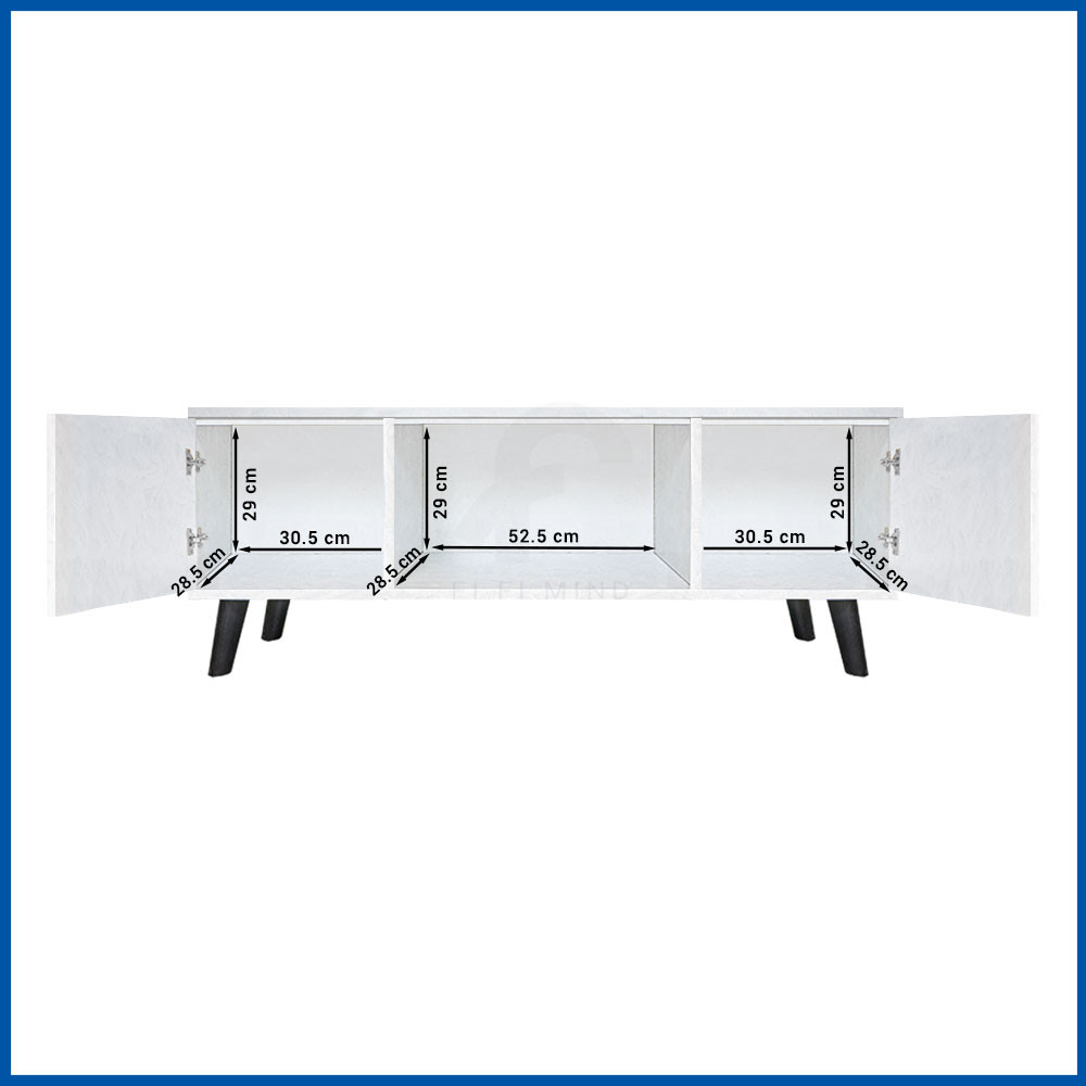 4FT TV Cabinet with Two Doors - Image 4