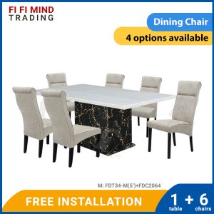 Vitaliya Marble Dining Set