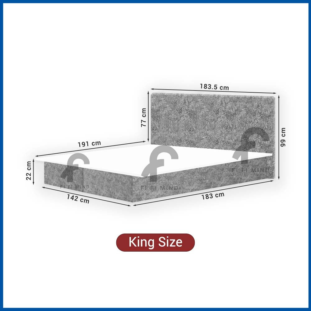 Yori Velvet Fabric Headboard Divan Bedframe - Image 9