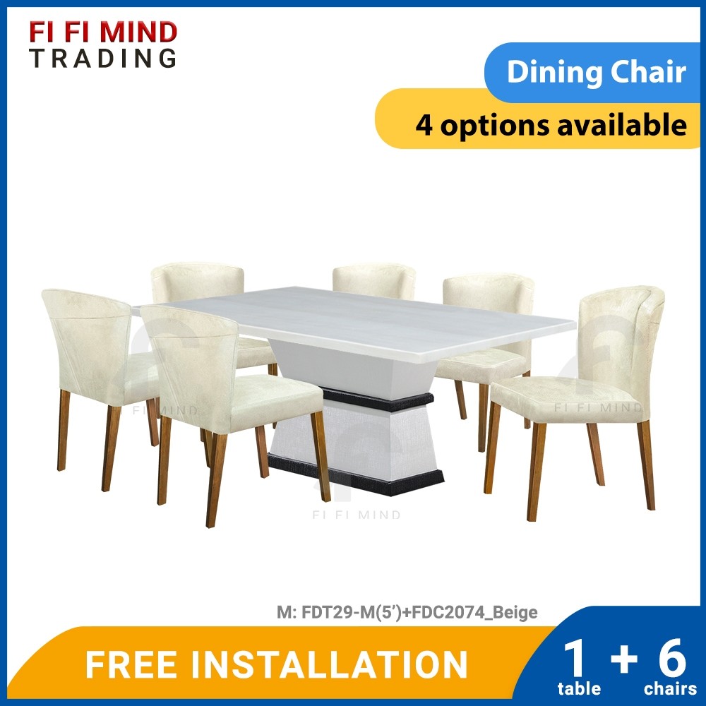 Mariel Marble Dining Table Set