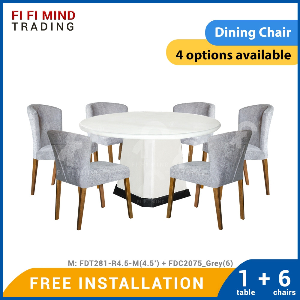 Liana Round Marble Dining Set - Image 2