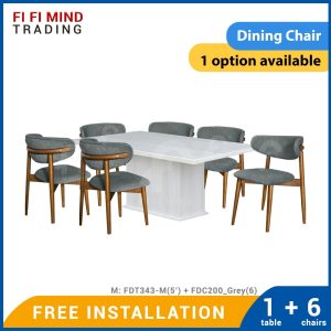 Dorinel Marble Dining Set